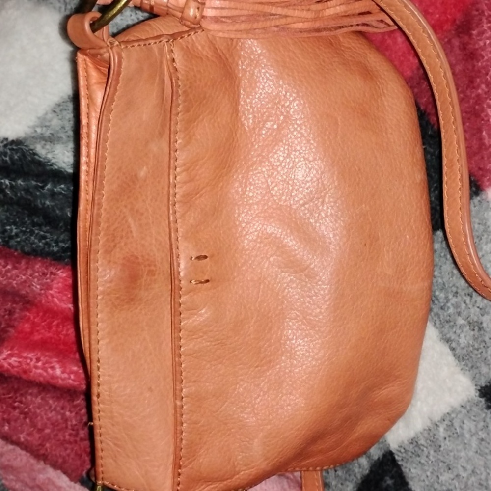 Lucky Brand Orange Leather Crossbody Bag - Picture 3 of 9